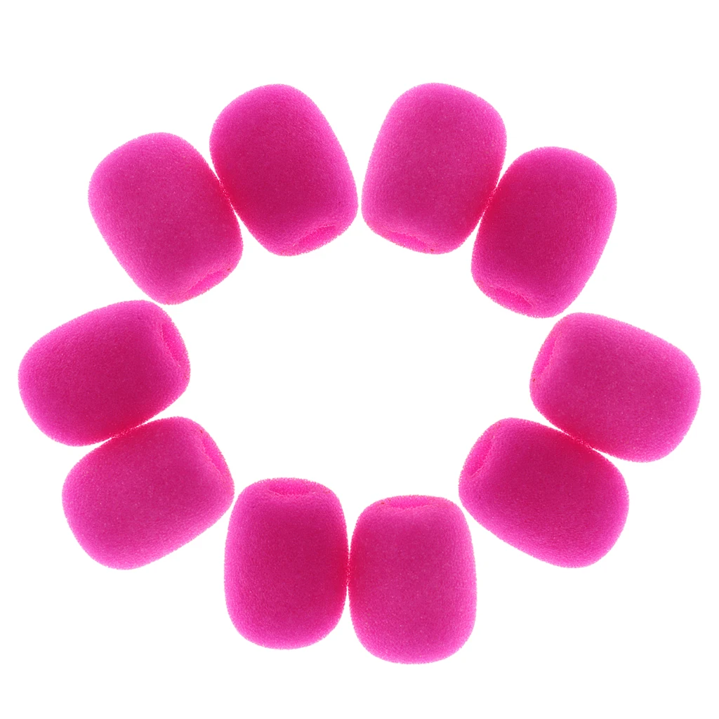 10 Pieces Clip-on Headset Microphone Sponge Windscreen Wind Muff Mic Accessory for Small Lapel and Headset Microphone microphone windscreen