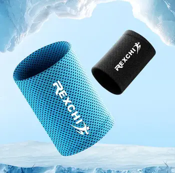 

Free shipping sports Bracers Cold Touch Wristband Men's Running Riding Ice Sweat Comfortable Breathable