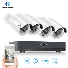 GraneyWell PoE Система домашней камеры безопасности 1080 P HD 4-канальный NVR 4 водонепроницаемый наружный/закрытый Пуля комплект ip-камеры наблюдения