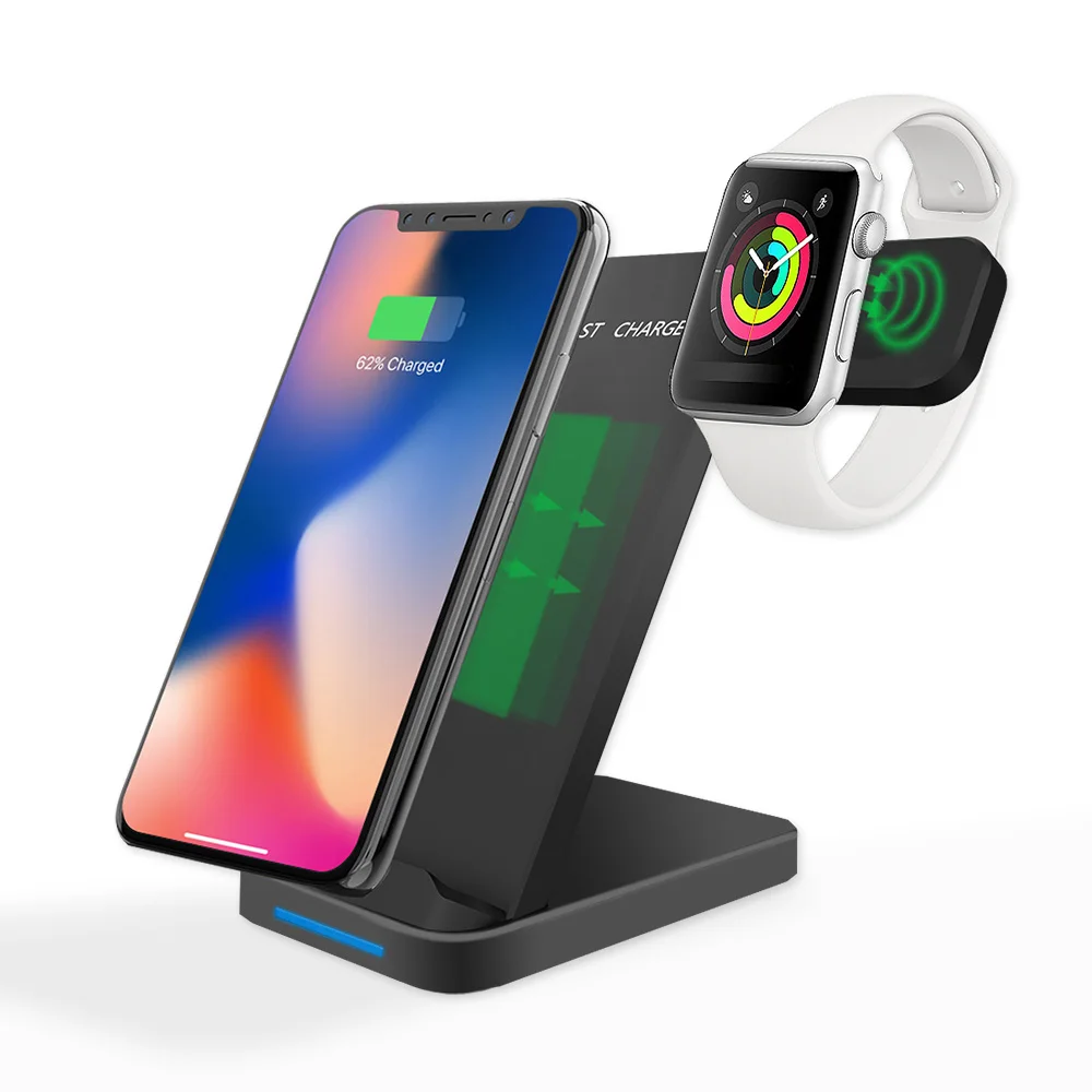 

AUCAS New Arrival 10W Fast Intelligentize Smart Watch wireless Charger Modern Stylish Mobile Phone Wireless Charger