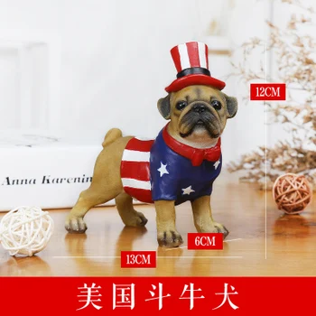 

Garden decoration Art garden creative mei qi bulldog tabletop office resin crafts simulation dog gift setting sculpture