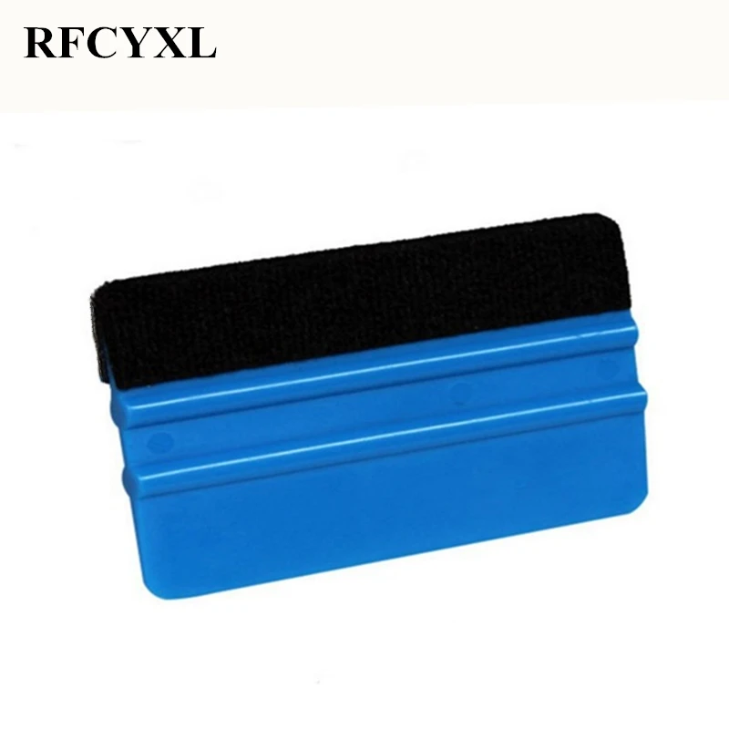 

1PCS size 10cm * 7.3cm Car Vinyl Film wrapping tools Blue Scraper squeegee with felt edge Car Styling Stickers Accessories