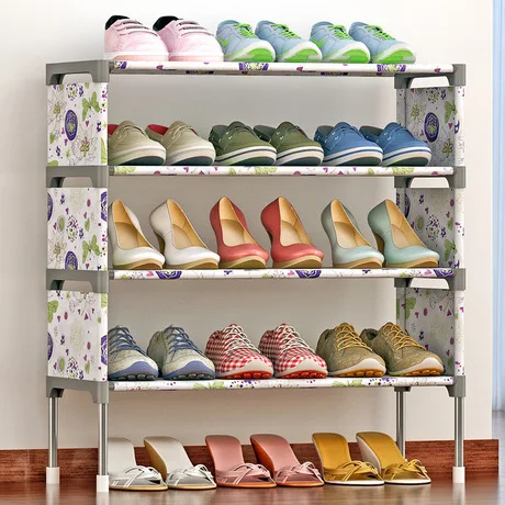 Шкафы для обуви стойки обуви Организатор мебель для дома сборки стальной трубы+ нетканых материалов chaussure rangement schoenen РЭК