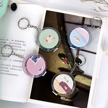 1,5 м Мультяшные измерительные инструменты ABS пластиковая круглая Линейка Рулетка брелок для ключей измерительный брелок с инструментами Тяговая линейка