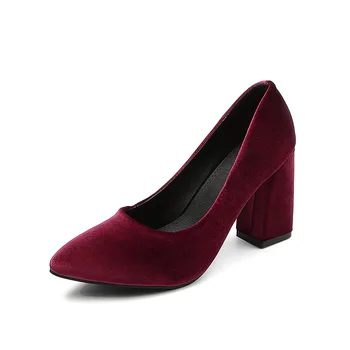 

Fashionable suede pointed mouth shallow thick with the size and high code 33-43 code spring fashion shoes of 1846