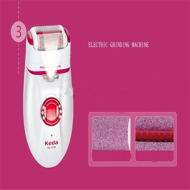 3 in 1 electric women grooming kit foot care pedicure files heel