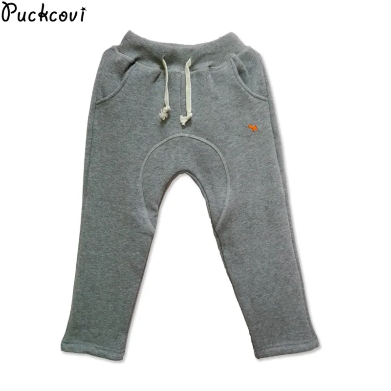

Children pants boys sports trousers kids fleece casual trousers Elastic waistband Solid cotton Knit pants warmed for winter