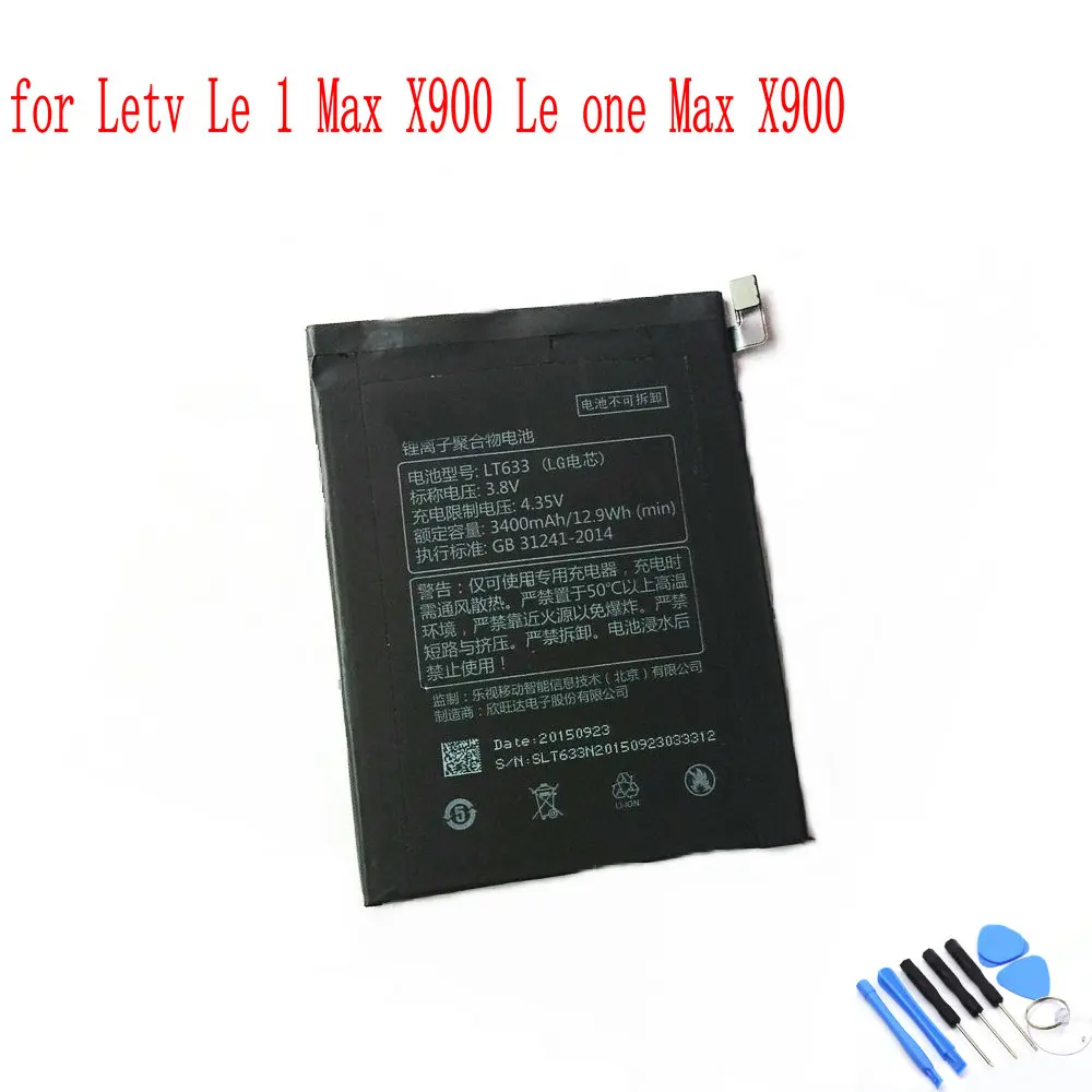 100% Новый оригинальный 3400mAh LT633 Аккумулятор для Letv Le 1 Max X900 one мобильный
