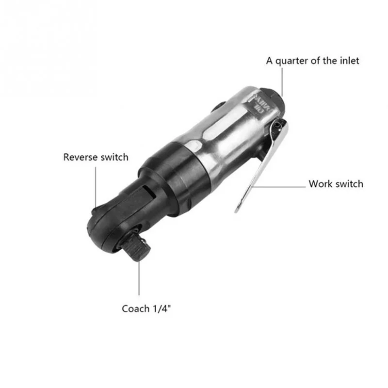 

High Quality Ratchet Tool Pneumatic Air Ratchet Wrench Tool 1/4" 3/8" Square Drive Straight Shank Rotation Kits