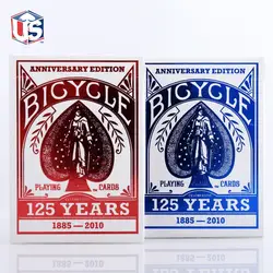 1 колода красный или синий 125 год велосипедов Юбилей 125th игральных карт Special Edition Оригинальный велосипед покер фокус магия опора