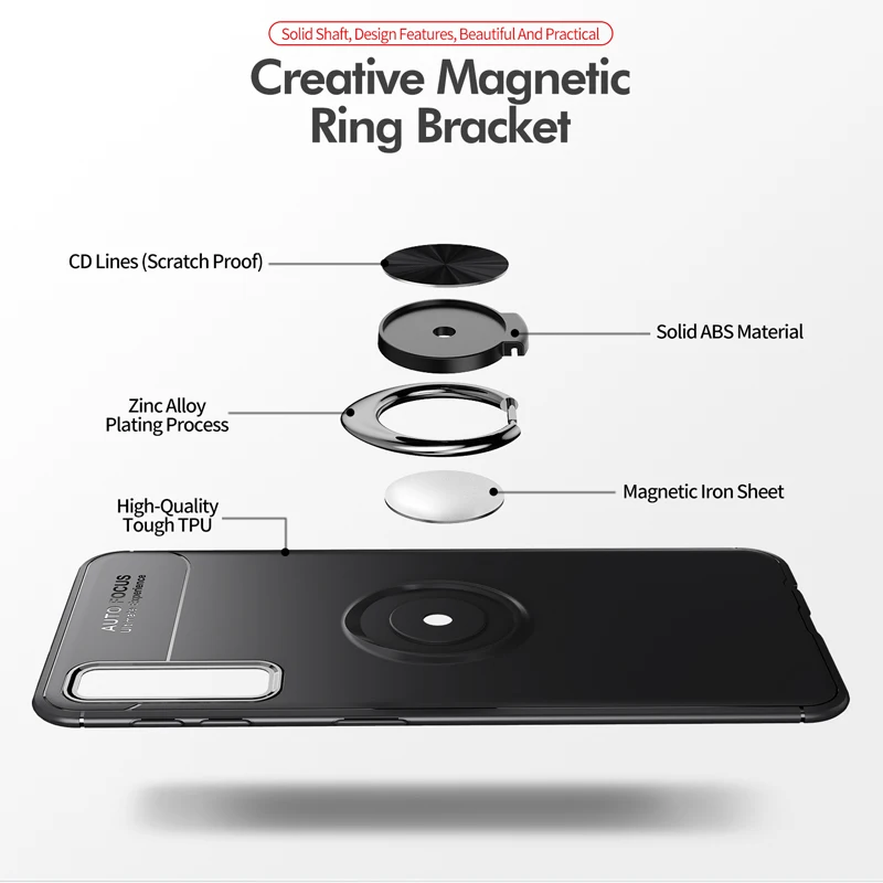 Для samsung Galaxy A7 2018 чехол A750F кольцо держатель на палец для мобильного мягкое