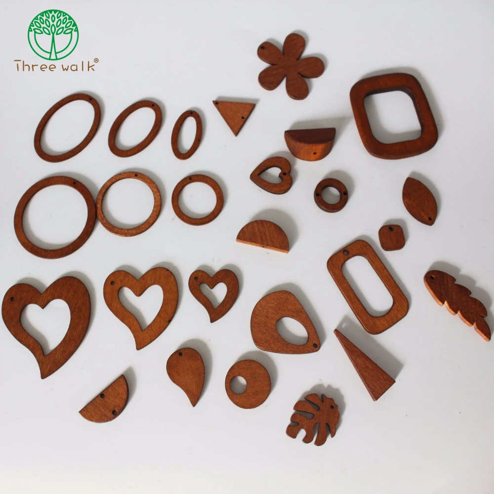 100 шт. подвески и ожерелья для сережек|pendants for earrings making|pendant mixwooden beads geometric |