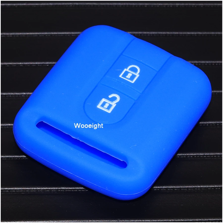 Wooeight 2 Buttons Silicone Remote Car FOB Key Silicone Case Shell For Nissan Qashqai Micra Navara Almera Note E11 Patrol Y61 (9)