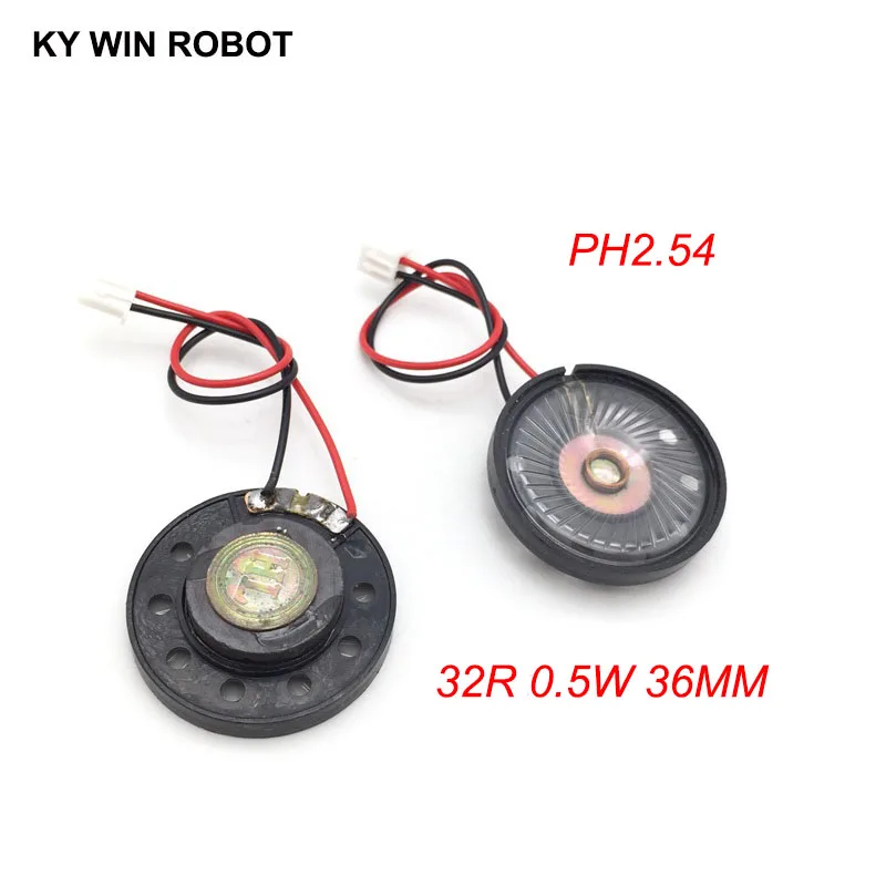 Electronic Components & Supplies 2pcs/lot New Ultra-thin Toy-car Horn 32 Ohms 0.5 Watt 0.5w 32r Speaker Diameter 36mm 3.6cm With Ph2.54 Terminal Wire Length 10cm