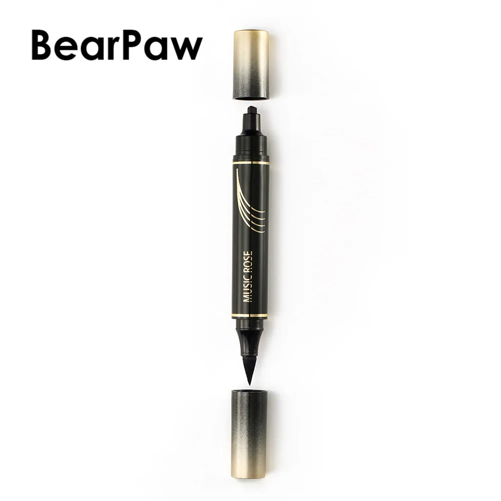 Женская подводка для глаз BearPaw водостойкая двойная Черная Подводка стойкая