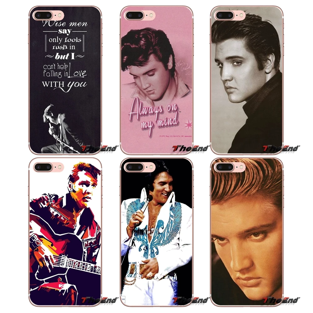 Мягкий чехол King Rock Roll Elvis Presley для iPhone X 4 4S 5 5S 5C SE 6 6S 7 8 Plus Samsung Galaxy J1 J3 J5 J7 A3 A5 2016 2017 |