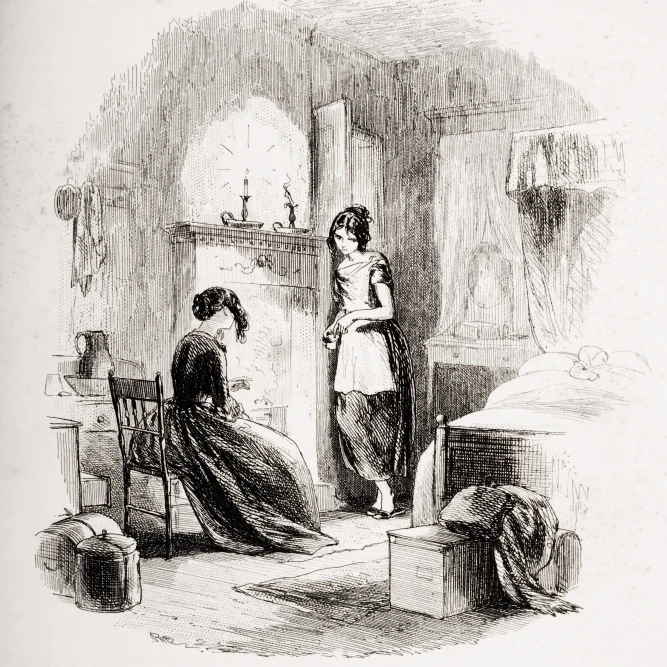Miss Jellyby Illustration By Phiz 1815-1882 From The Book Bleak House By Charles Dickens Published London 1853 (12 x 18)