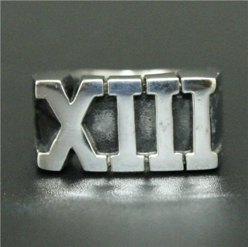 Новое римское кольцо XIII Lucky 13 из нержавеющей стали 316L для мужчин и мальчиков хит