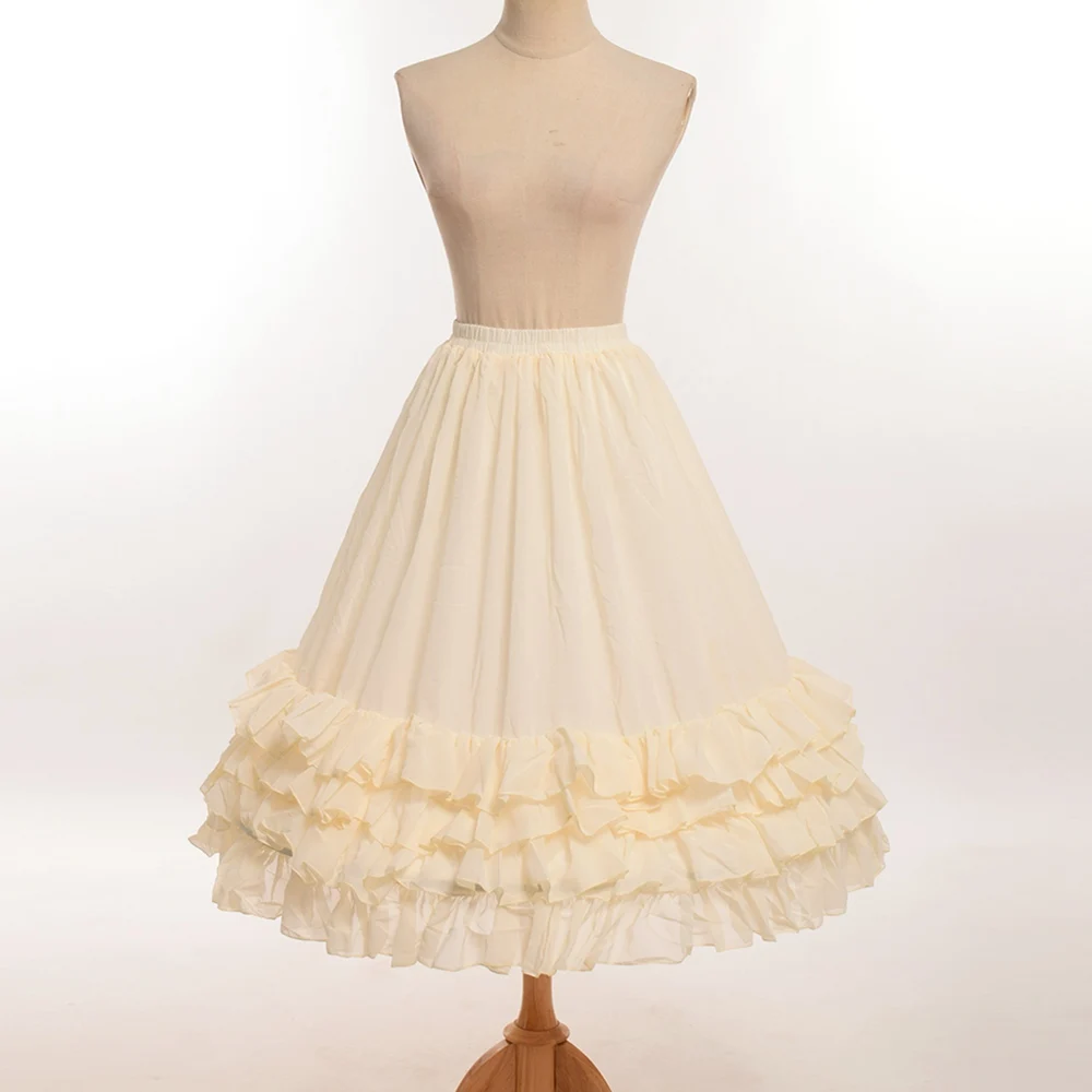 

Lolita Girls Chiffon Skirt A- line Petticoat Bustle Adjustable Pannier Crinoline