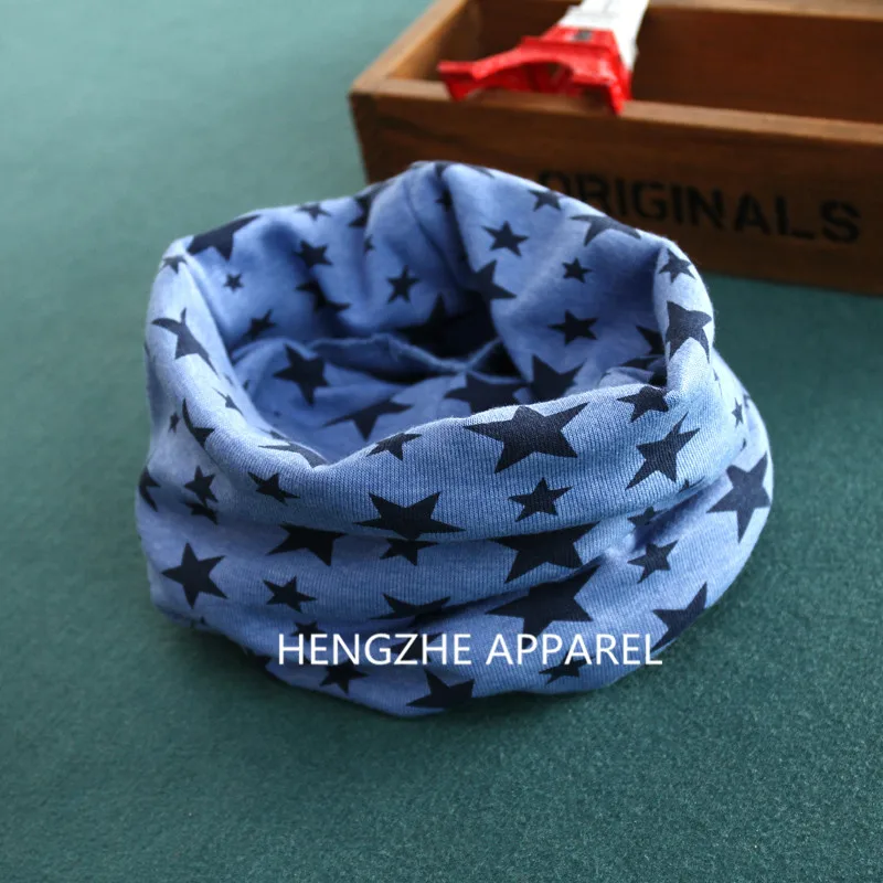 new cotton star flower fish sweaty printting baby scarf bibs infant toddlers burp cloth warm O ring collars for boys girls wear