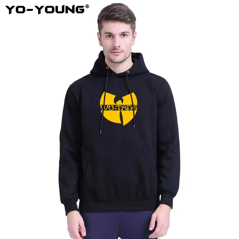 Yo-Young Steetwear Толстовка флисовый свитшот с логотипом Wutang Clan, повседневные уличные толстовки унисекс