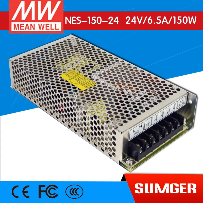 ФОТО [Freeshiping 1Pcs] MEAN WELL original NES-150-24 24V 6.5A meanwell NES-150 24V 156W Single Output Switching Power Supply