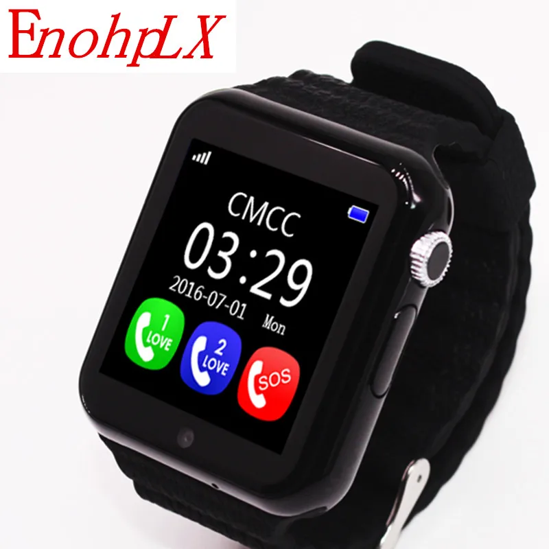 

EnohpLX Children Security Anti-lost GPS Tracker Smart Watch V7K 1.54'' Screen Kid SOS Emergency For iPhone and Android