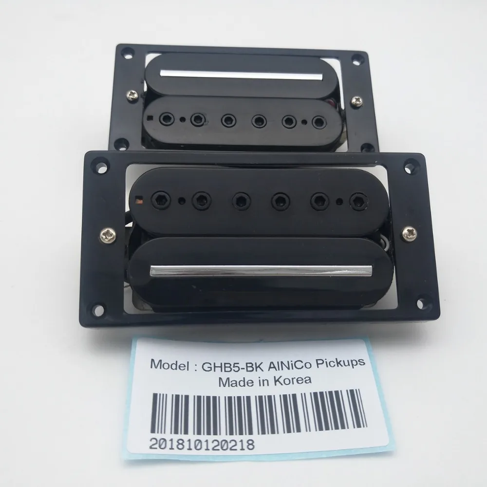 

Black Guitar Pickups Alnico5 Pickups High power Metal Single track Humbucker Pickups 4C Made in Korea