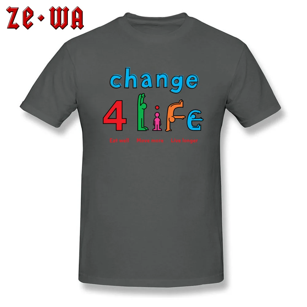 Change 4Life Logo T-shirts Short Sleeve Geek Newest Mens VALENTINE DAY Tops & Tees Geek Tee Shirts Round Neck Pure Cotton Change 4Life Logo  carbon