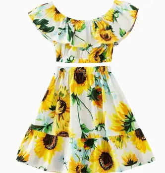 

Toddler Kids Baby Girls Clothing Floral Off Shoulder Crop Tops Skirt Cotton Casual Summer Outfits Set Clothes 2-7T