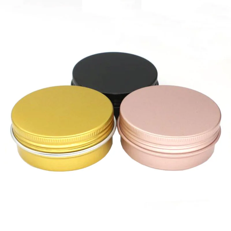 

30Pcs 10ml/15ml/30ml/40ml/50ml/60ml/5ml Aluminum Cream Jar Pot Nail Art Makeup Lip Gloss Empty Cosmetic Metal Tin Containers