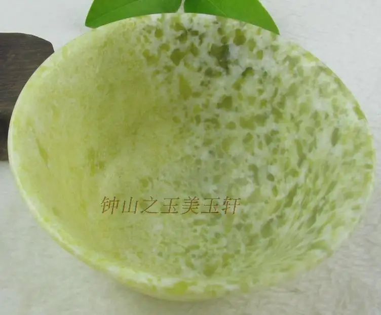 

Chinese Natural Jade Carved Beautiful Natural Color Bowls Free shipping