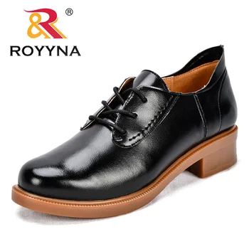 

ROYYNA New Arrival Fashion Style Women Pumps Microfiber Round Toe Female Dress Shoes Lace Up Lady Office Shoes Wedding Shoes