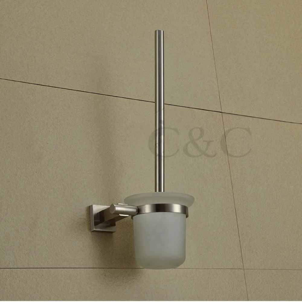 

100% Quality Assurance! Excellent Stainless Steel (sus304) Brushed Bathroom Toilet Brush Holders - Free Shipping YS-2010