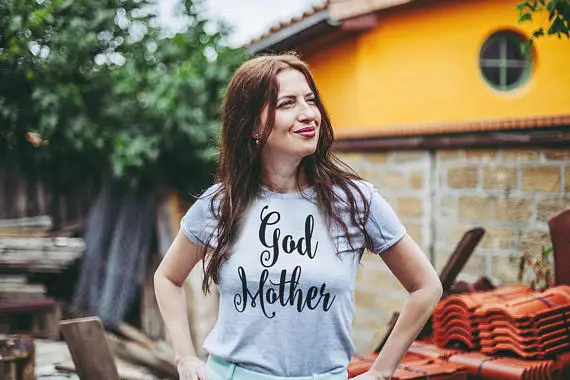 Футболка с надписью god mother женская футболка унисекс модные мягкие футболки