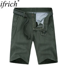 Ifrich Летние Новые однотонные х/Б мужские шорты Slim Fit Повседневная мужская одежда Высокое качество плюс размер Ropa De Hombre синие спортивные штаны