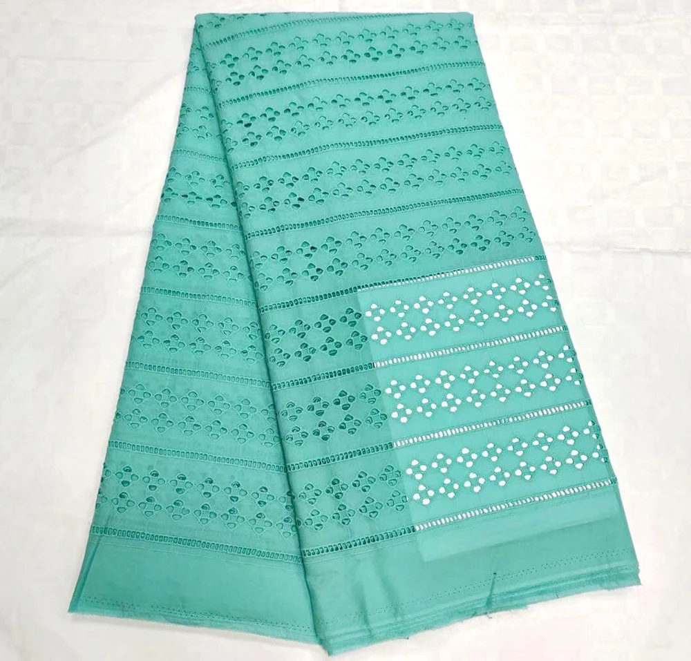 

2019 Newest African cotton Laces Fabrics Embroidered Nigerian Lace Fabric High quality Swiss voile Lace Fabric