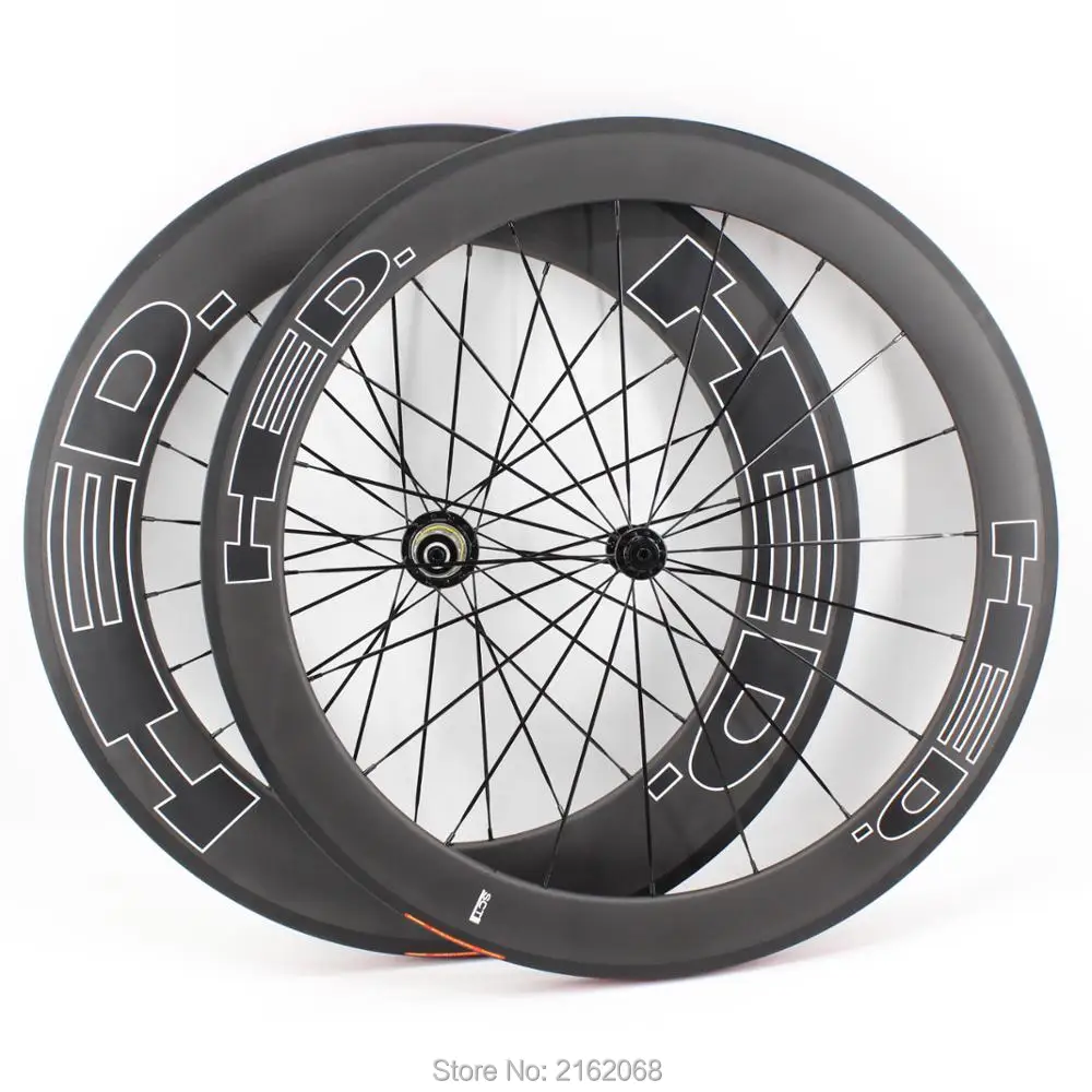 Newest 700C front 60mm+rear 88mm tubular rims Road bike aero matte UD