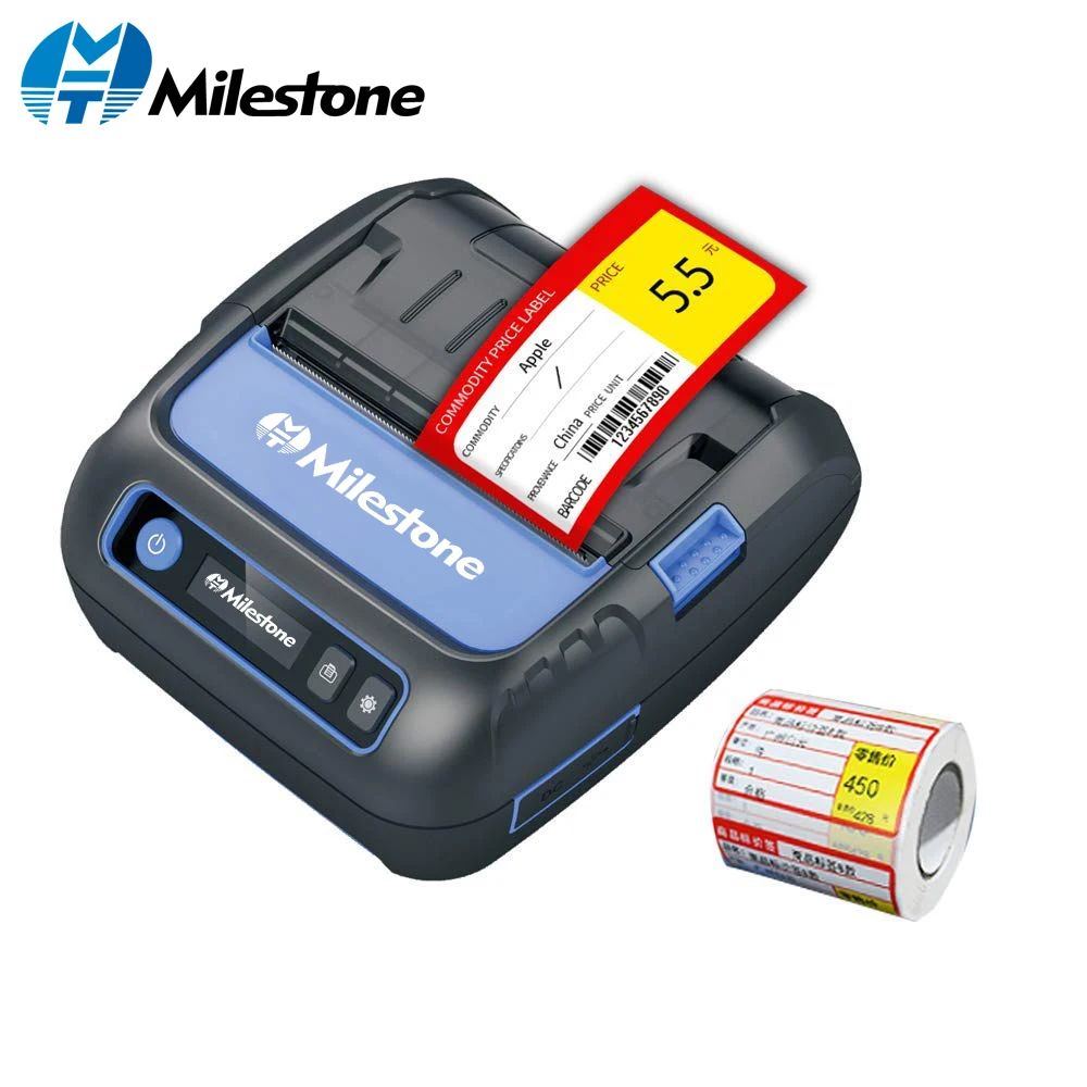 Термопринтер для этикеток Milestone 80 мм портативный Bluetooth принтер POS Android IOS|Принтеры|