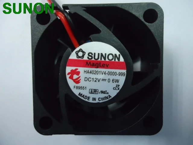 SUNON 4020 40 мм 4 см ha40201v4-0000-999 DC 12 В 0.6 Вт 2 Провода Вентилятор охлаждения ультра-тихий вентилятор