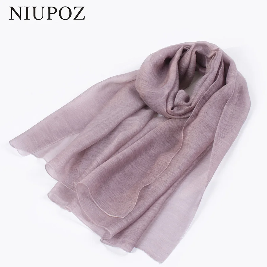 

2017 New Design Luxury Brand Solid 30% Silk 70% Wool Scarf Especially Women Foulard Elegant Shawl Long Wrap High Quality M208