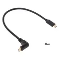 USB 3,1 90 градусов локоть типа C штекер USB штекер кабель синхронизации данных Быстрый зарядный линейный разъем для планшета и смартфона