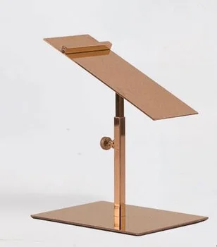 

Rose Gold Stainless Steel Shoes display stand racks Adjustable metal shoe display holder Free Shipping
