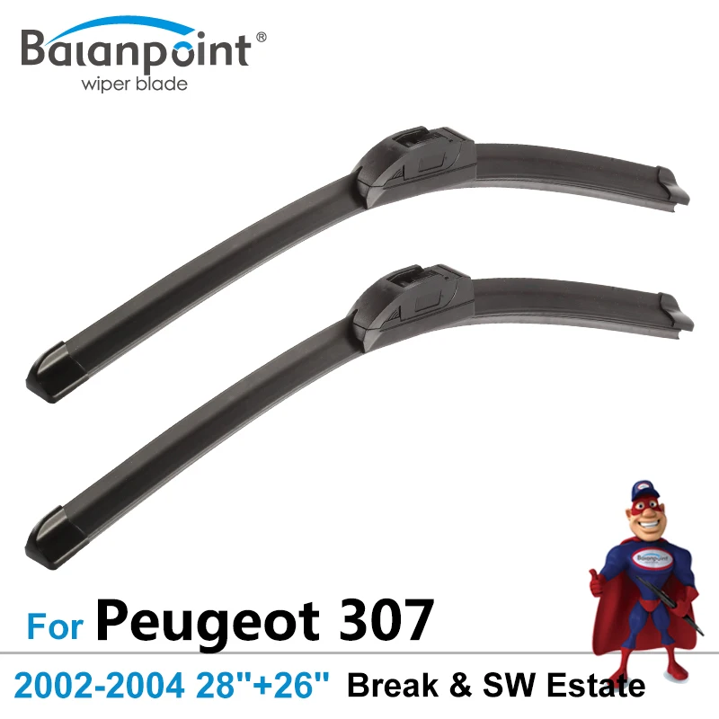 Wiper Blades for Peugeot 307 Break & SW Estate 2002 2004 28"+26", Set