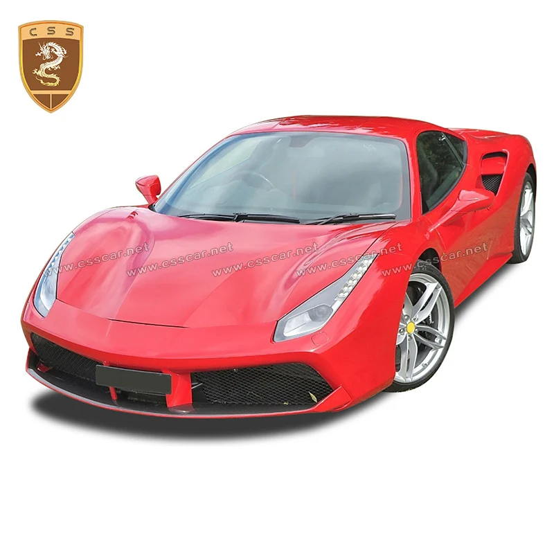 Части из углеродного волокна, подходящие для Ferrari 488 GTB обвес, передняя губка 488 GTB бампер, автомобильные аксессуары