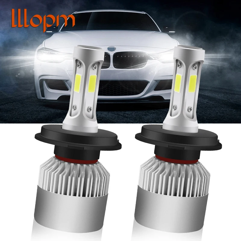 

2 Pcs 12V 24V Car Headlight H4 LED H7 H1 H3 H11 H13 HB2 HB4 HB5 9004 9005 9006 9007 72W 8000LM Auto Headlamp 6500K Light Bulb