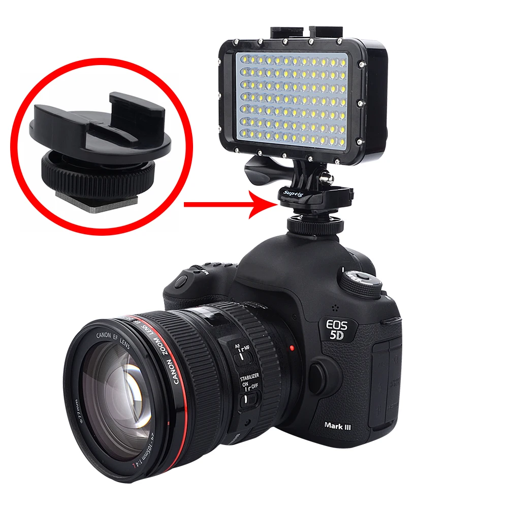 84 LED Beads Underwater Flash Lamp Waterproof Fill Light Adapter Accessories For SLR Camera Go Pro Hero 6 5 4 Xiaomi Yi Mijia 4K (12)