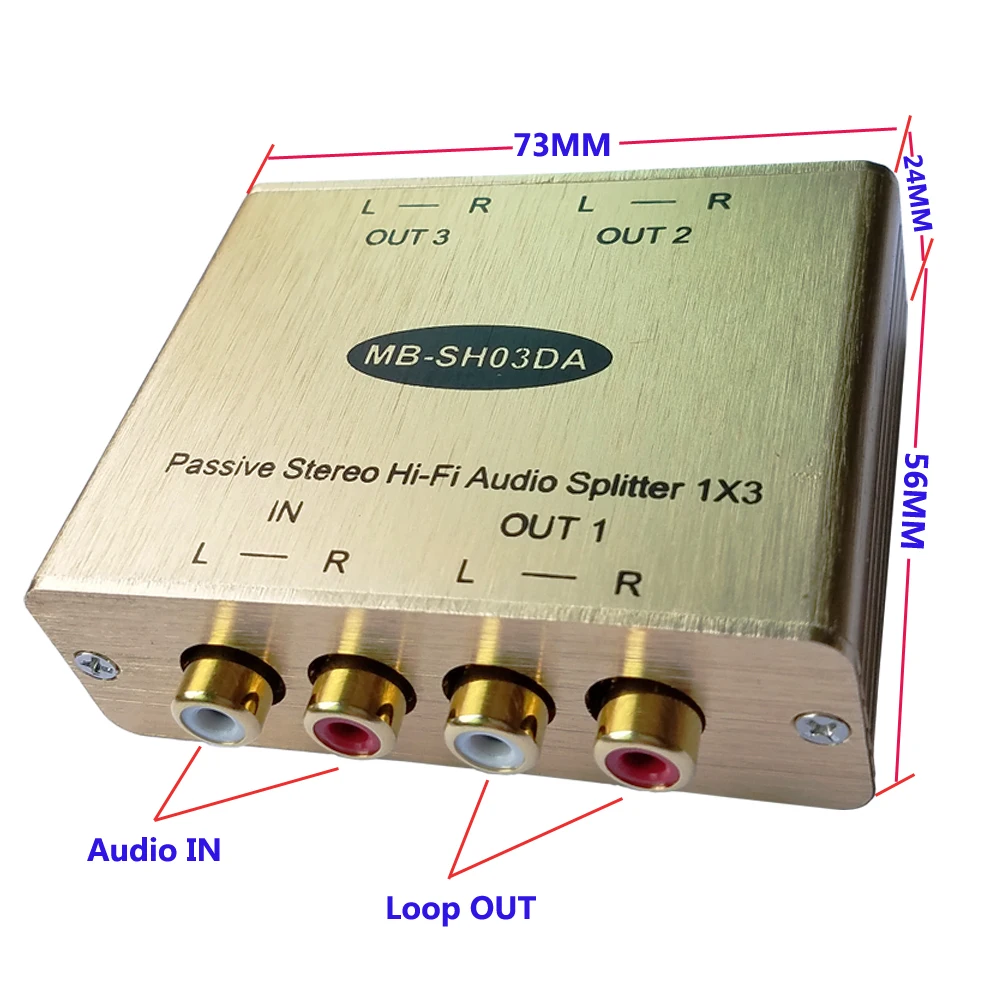Passive Audio splitter audio isolation splitter RCA audio splitter