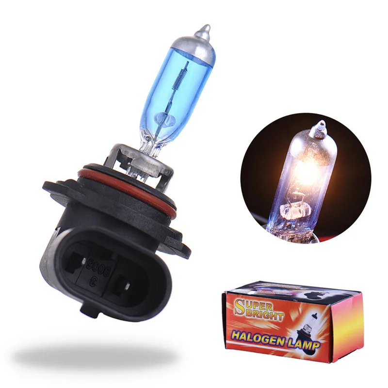 

2pcs 9006 HB4 Super Bright 5000K Xenon White Fog Halogen Bulb High Power 55W Car Foglight Parking Light Lamp 12V