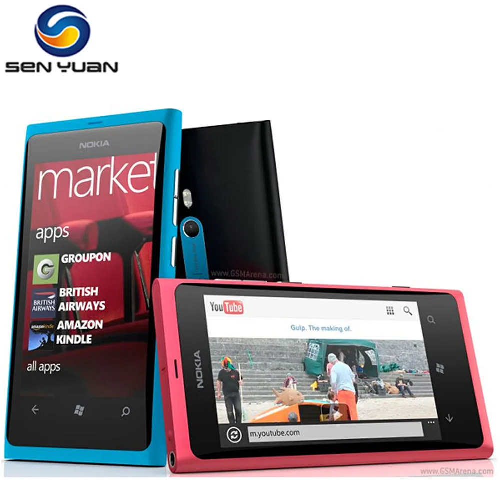 Оригинальный lumia 800 Windows Phone 3 7 &quotnokia мобильный телефон ПЗУ 16 Гб Камера 8.0MP Wifi gps